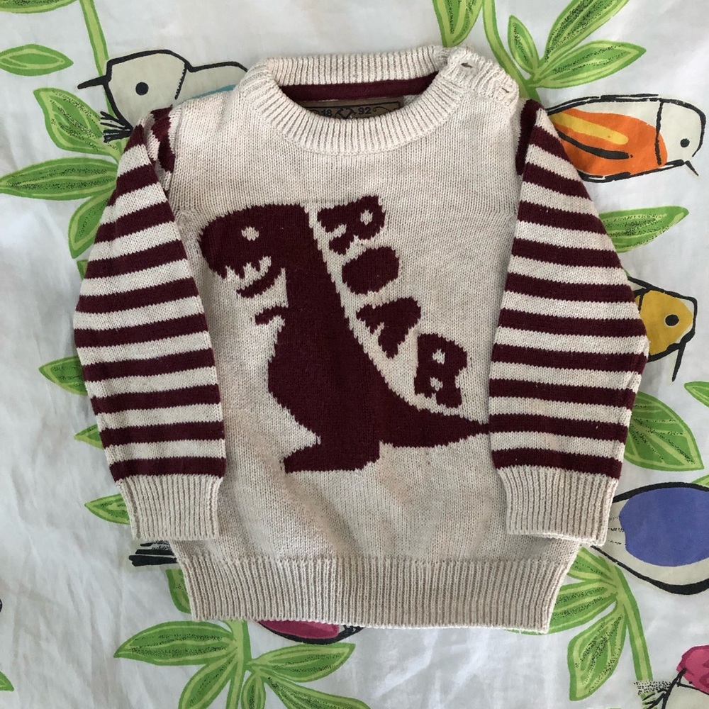Little Rebel T-Rex Sweater, 12-18 months